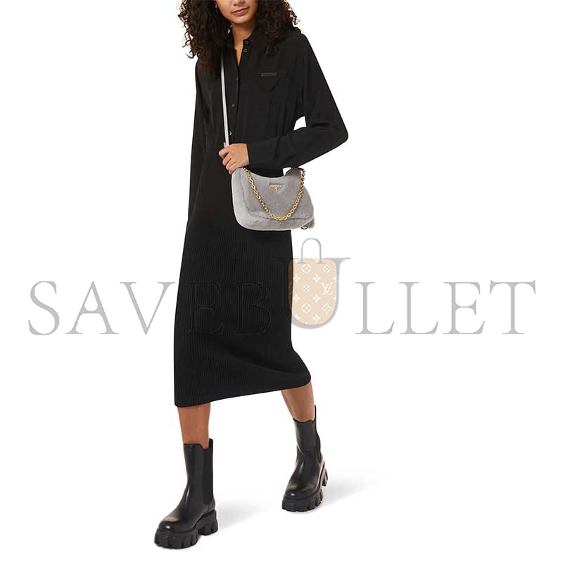 Pra*a mini shoulder bag in sheepskin 1bc204 (22*18*6cm)